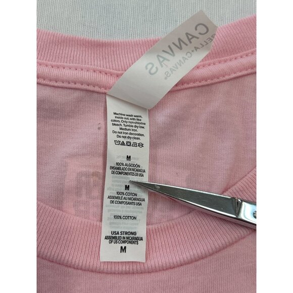 Dolly Parton Graphic Tee Womens M Pink Cotton Crewneck Short Sleeve Canvas + Bel - Picture 9 of 11